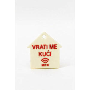 NFC SafeTag Vrati me kući Kućica, bež crvena