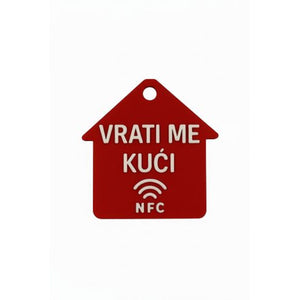 NFC SafeTag Vrati me kući Kuća, crvena