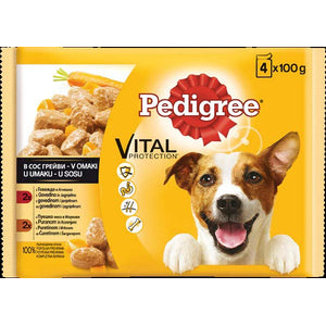 PEDIGREE Multipack za pse Adult Govedina i Ćuretina u sosu 4x100g