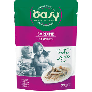 OASY More Love Kesica za mačke Fileti sardine, 70g