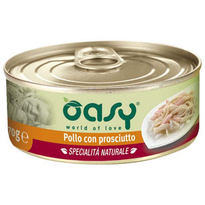 OASY More Love Konzerva za mačke 75%  piletina sa šunkom, 70g
