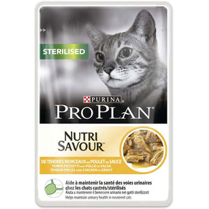 PRO PLAN Nutri Savour Cat Sterilised, s piletinom, 85g