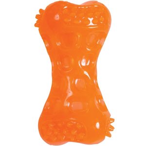 PAWISE Igračka za pse Kost Squeaky TPR zvučna, 9,5cm, raznih boja