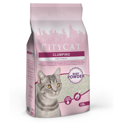 CITYCAT Baby Powder grudvajući mineralni posip za mačke, s mirisom, 10L