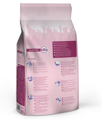 CITYCAT Baby Powder grudvajući mineralni posip za mačke, s mirisom, 10L