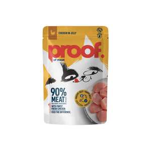 PROOF Kesica za mačke 90% mesa, s piletinom u želeu, 85g
