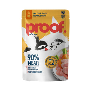 PROOF Sos za mačke 90% mesa, s piletinom, ćuretinom i šargarepom, 85g