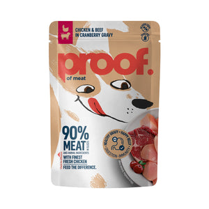 PROOF Sos za pse 90% mesa, s piletinom, govedinom i brusnicom, 100g