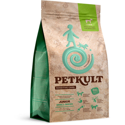 PETKULT Sensitive, jagnjetina s pirinčem, JUNIOR Small
