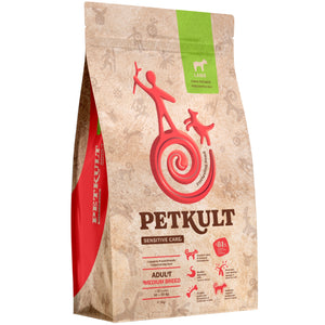 PETKULT Sensitive, jagnjetina s pirinčem, Adult Medium