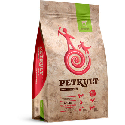 PETKULT Sensitive, jagnjetina s pirinčem, Adult Medium
