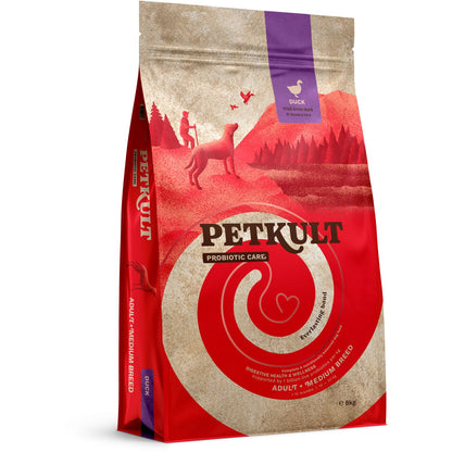PETKULT Probiotics, pačetina s pirinčem, Adult Medium