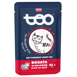 TEO Kesica za mačke s govedinom, 85g