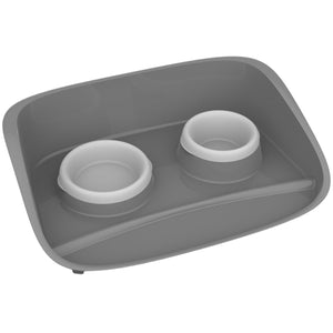 OUTLET PETMAX Set Stella, podloga 46x35x12cm, 2 činije 250ml + 300ml
