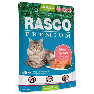 RASCO Premium Sterilized, fileti u sosu s lososom i spirulinom, 85g