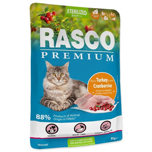 RASCO Premium Sterilized, fileti u sosu s ćuretinom i brusnicom, 85g