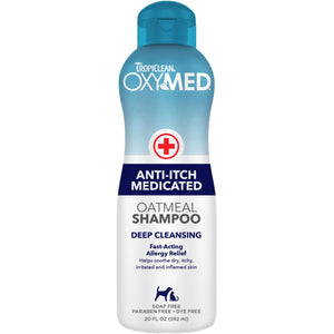 OUTLET TROPICLEAN OxyMed Šampon za pse i mačke Anti-Itch, protiv svraba, 355ml