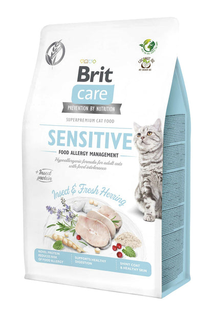 BRIT CARE Cat Sensitive, s insektima i haringom, bez žitarica