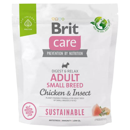 BRIT CARE Sustainable, Adult Small Breed, s piletinom i insektima