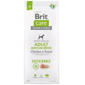 BRIT CARE Sustainable, Adult Medium Breed, s piletinom i insektima
