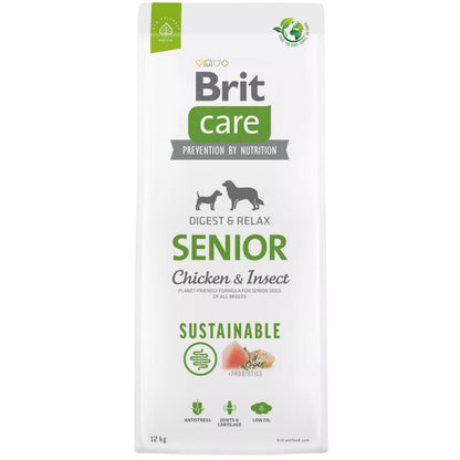 BRIT CARE Sustainable, Senior All Breed, s piletinom i insektima