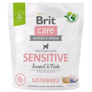 BRIT CARE Sustainable, Sensitive All Breed, s ribom i insektima
