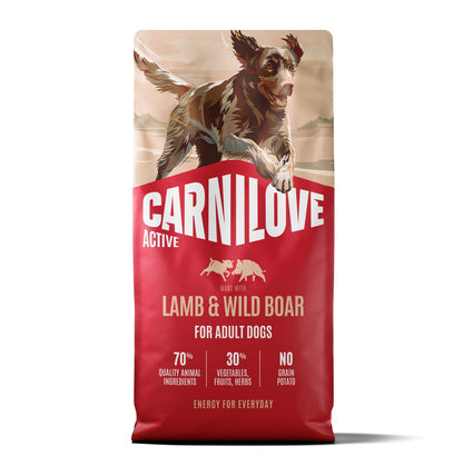 CARNILOVE Active psi jagnjetina i divlja svinja za odrasle 12kg