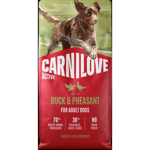 CARNILOVE Active psi pačetina i fazan za odrasle 12kg