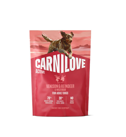 CARNILOVE Active psi divljač, irvas i divlja svinja za odrasle 1,5kg
