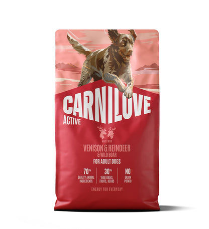 CARNILOVE Active psi divljač, irvas i divlja svinja za odrasle 4kg