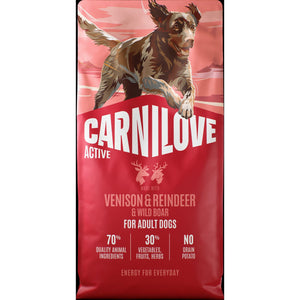 CARNILOVE Active psi divljač, irvas i divlja svinja za odrasle 12kg