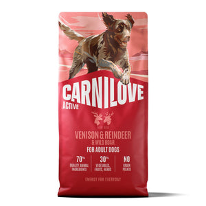 CARNILOVE Active psi divljač, irvas i divlja svinja za odrasle 12kg