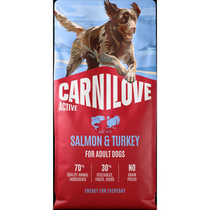 CARNILOVE Active psi losos i ćuretina za odrasle 12kg