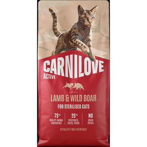 CARNILOVE Active mačke ster. jagnjetina i divlja svinja 6kg