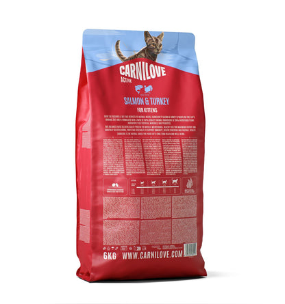 CARNILOVE Active mačke losos i ćuretina za mačiće 6kg