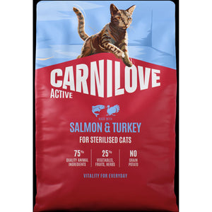 CARNILOVE Active mačke ster. losos i ćuretina 2kg