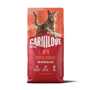 CARNILOVE Active mačke ster. govedina i divljač 6kg