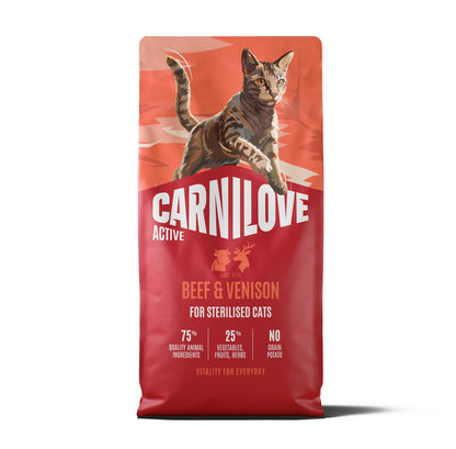 CARNILOVE Active mačke ster. govedina i divljač 6kg