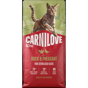 CARNILOVE Active mačke ster. pačetina i fazan 6kg