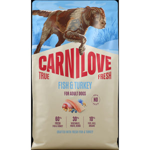 CARNILOVE True Fresh psi riba i ćuretina za odrasle 4kg