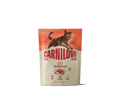 CARNILOVE True Fresh mačke ster. govedina 400g