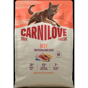 CARNILOVE True Fresh mačke ster. govedina 2kg