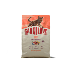 CARNILOVE True Fresh mačke ster. govedina 2kg