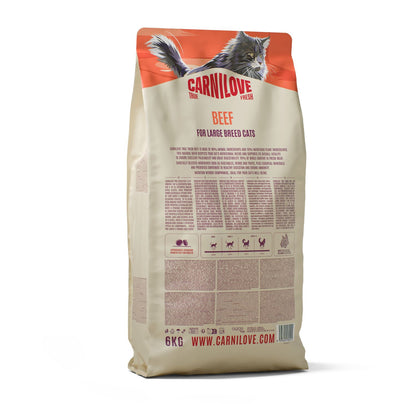 CARNILOVE True Fresh mačke govedina za odrasle velike rase 6kg