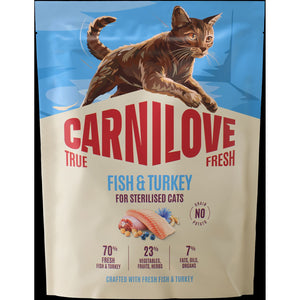 CARNILOVE True Fresh mačke ster. riba i ćuretina 400g