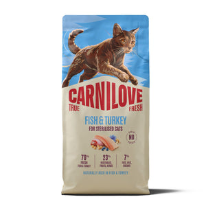CARNILOVE True Fresh mačke ster. riba i ćuretina 6kg