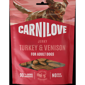 CARNILOVE psi Jerky ćuretina sa divljač 100g