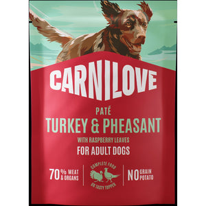 CARNILOVE psi kesica pašteta ćuretina i fazan sa listom maline 300g