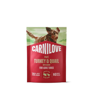 CARNILOVE psi kesica pašteta ćuretina i prepelica sa žutom šargarepom 300g