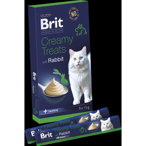 BRIT Nature mačke kremasti poslastice zečetina 6x15 g
